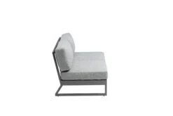 Kettler Ocean Skid Platform 2 Zits Element -Tuinmeubelen & Barbecue Winkel 0105940 7900 OCEAN SKID PLATFORM 2 zitsbank antraciet lichtgrijs gemC3AAleerd zijaanzicht