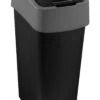 Curver Flip Bin 45 Liter Zwart/lichtgrijs