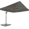 4SO Haciënda 400 X 300 Cm Woodlook Zweef Parasol Charcoal