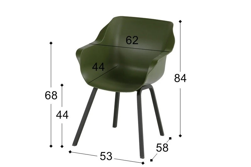 Sophie Element Dining Armstoel Moss Green Hartman 2 Sophie Element Dining Armstoel Moss Green Hartman - Afbeelding 2