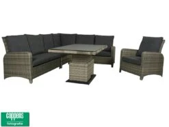 Qopps Aruba Lounge Dining Set Met Sandigo Vario Tafel 140 DH Lichtgrijs 6 Qopps Aruba Lounge Dining Set Met Sandigo Vario Tafel 140 DH Lichtgrijs -Tuinmeubelen & Barbecue Winkel 1303 145 1520 tt140 145 1344 1s 145 3