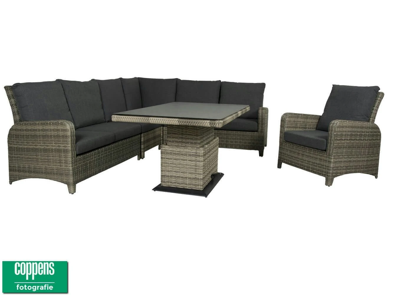 Qopps Aruba Lounge Dining Set Met Sandigo Vario Tafel 140 DH Lichtgrijs 3 Qopps Aruba Lounge Dining Set Met Sandigo Vario Tafel 140 DH Lichtgrijs - Afbeelding 3