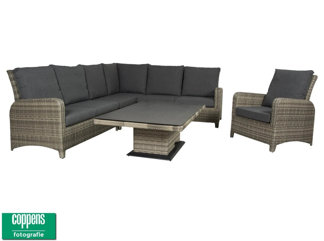 Qopps Aruba Lounge Dining Set Met Sandigo Vario Tafel 140 DH Lichtgrijs 4 Qopps Aruba Lounge Dining Set Met Sandigo Vario Tafel 140 DH Lichtgrijs - Afbeelding 4