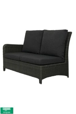 Qopps Aruba 2-zits Arm Rechts Antraciet