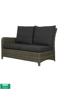 Qopps Aruba 2-zits Arm Rechts Licht Grijs