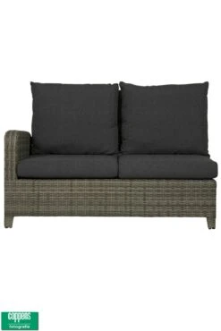 Qopps Aruba 2-zits Arm Rechts Licht Grijs -Tuinmeubelen & Barbecue Winkel 1303 2s R 145 4