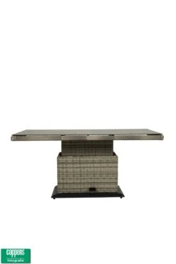 Qopps Sandigo / Aruba In Hoogte Verstelbare Tuintafel 140 X 85 Licht Grijs -Tuinmeubelen & Barbecue Winkel 1520 TT 145 sandigo vario tafel licht grijs 3