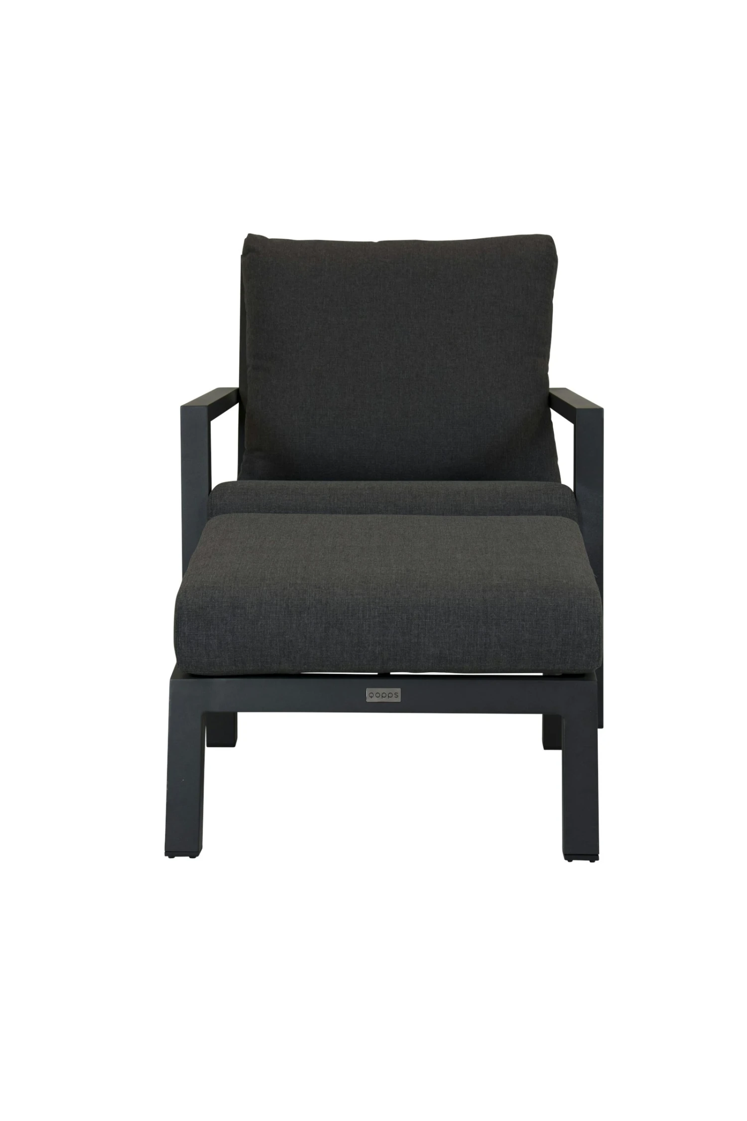 QOPPS Lounge Tuinstoel Atlanta Met Voetenbank Antraciet 3 QOPPS Lounge Tuinstoel Atlanta Met Voetenbank Antraciet - Afbeelding 3