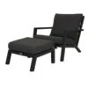 QOPPS Lounge Tuinstoel Atlanta Met Voetenbank Antraciet