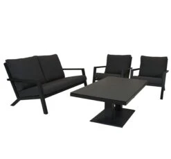 Qopps Loungeset Atlanta 2 Zitsbank Met 2 Loungestoelen En Tuintafel Rubli -Tuinmeubelen & Barbecue Winkel 1660 2S RG 1660 1S RG 1758 TT RG atlanta 2 zits bank en 2 lounge stoelen met tafel up down 1