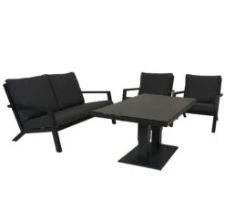 Qopps Loungeset Atlanta 2 Zitsbank Met 2 Loungestoelen En Tuintafel Rubli