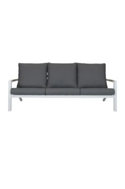 Qopps Ascon Loungebank 3-zits Frame Mat White Teak Arm -Tuinmeubelen & Barbecue Winkel 1660 3S TA W ascon 3zits wit 5