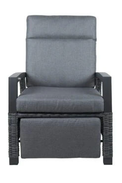 Qopps Darwin Lounge Tuinstoel, Gasveer Verstelbaar Met Voetstuk Antraciet -Tuinmeubelen & Barbecue Winkel 1769 1S BF RG 123 Darwin 4