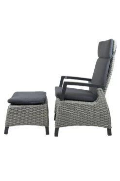 Qopps Orlon Gasveer Verstelbare Tuinstoel Met Voetenbank Orlon