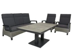 Qopps Loungeset 3-zits Bank Met 2 Stoelen Orlon Tafel Camos -Tuinmeubelen & Barbecue Winkel 1769 3S B RG 127 1769 1S B RG 127 1901 TT RG Orlon 3 zits bank met 2 stoelen en tafel up down ceramisch 2