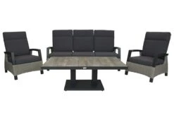 Qopps Loungeset 3-zits Bank Met 2 Stoelen Orlon Tafel Camos -Tuinmeubelen & Barbecue Winkel 1769 3S B RG 127 1769 1S B RG 127 1901 TT RG Orlon 3 zits bank met 2 stoelen en tafel up down tafel ceramisch 1