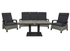 Qopps Loungeset 3-zits Bank Met 2 Stoelen Orlon Tafel Camos -Tuinmeubelen & Barbecue Winkel 1769 3S B RG 127 1769 1S B RG 127 1901 TT RG Orlon 3 zits bank met 2 stoelen en tafel up down tafel ceramisch 2