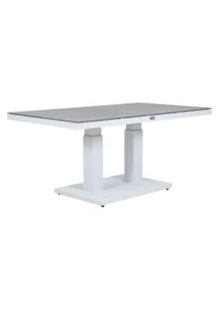 Qopps Rubli Tuintafel, In Hoogte Verstelbaar 130 X 75 Mat Wit