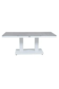 Qopps Rubli Tuintafel, In Hoogte Verstelbaar 130 X 75 Mat Wit -Tuinmeubelen & Barbecue Winkel 1901 tt130 w p rubli wit verstelbare tafel tafel 3