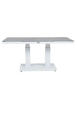 Qopps Rubli Tuintafel, In Hoogte Verstelbaar 130 X 75 Mat Wit -Tuinmeubelen & Barbecue Winkel 1901 tt130 w p rubli wit verstelbare tafel tafel 4