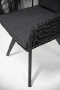 Flores Dining Tuinstoel Antraciet Aluminium -Tuinmeubelen & Barbecue Winkel 213730 02