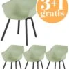 4 X Hartman Sophie Element Dining Armstoel French Green