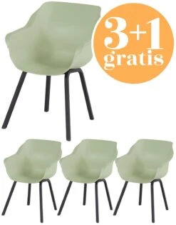 4 X Hartman Sophie Element Dining Armstoel French Green