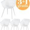 4 X Hartman Sophie Studio Dining Armstoel Wit