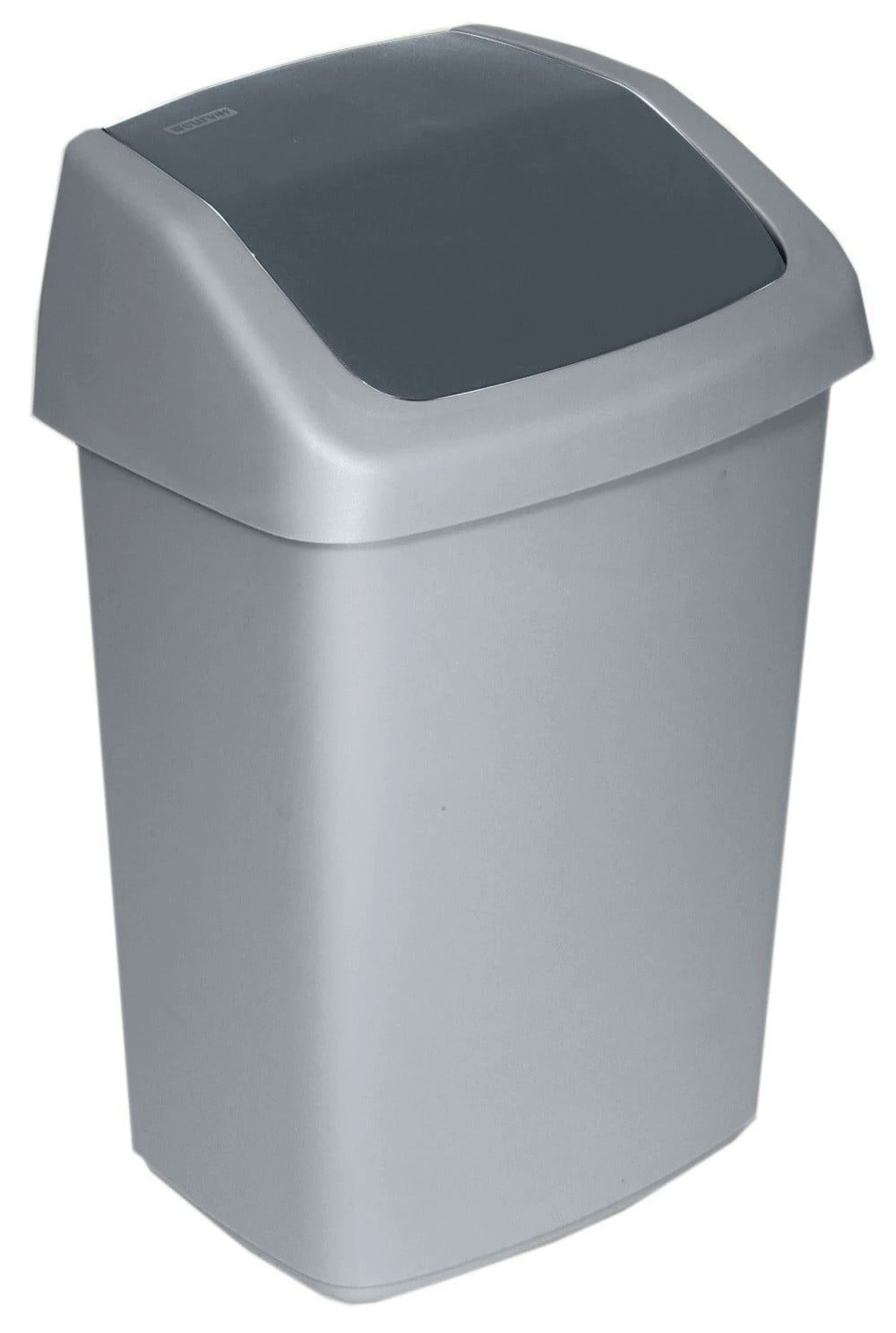 Curver Swing Bin 10 Liter Zilver/antraciet 1 Curver Swing Bin 10 Liter Zilver/antraciet