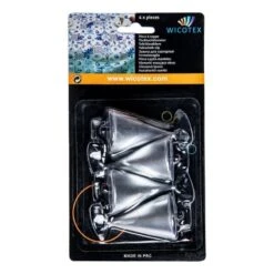 Tafelkleed Hangers Kegels Zilver 4 Stuks Metaal