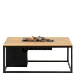 Cosiloft Vuurtafel 120 X 80 Cm. Black - Teak