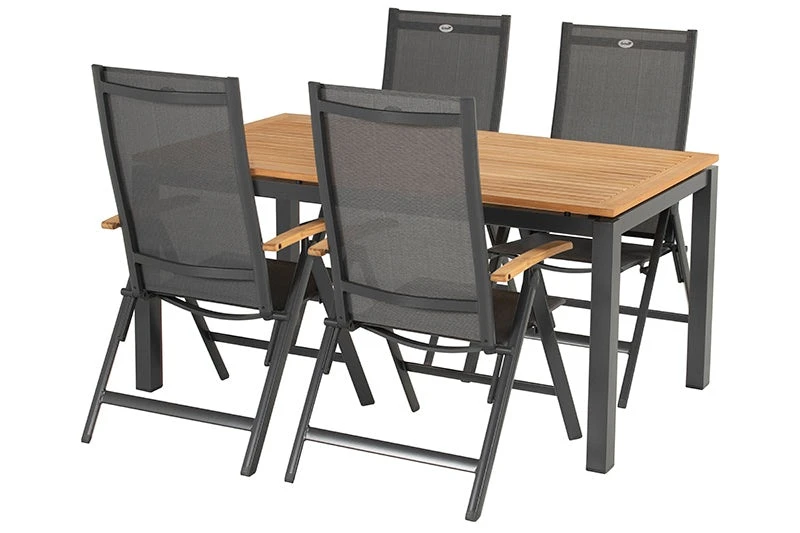 Hartman Napoli Verstelbare Tuinstoel Teak Armleggers Antraciet 3 Hartman Napoli Verstelbare Tuinstoel Teak Armleggers Antraciet - Afbeelding 3