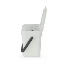 Brabantia Sort En Go Afvalemmer 3 Liter Light Grey -Tuinmeubelen & Barbecue Winkel 87107552132292