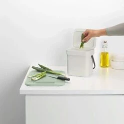 Brabantia Sort En Go Afvalemmer 3 Liter Light Grey -Tuinmeubelen & Barbecue Winkel 87107552132297