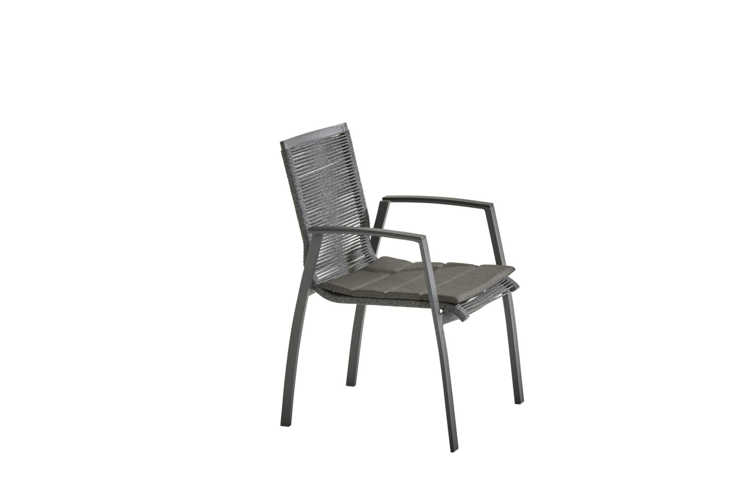 Taste Torino Rope Stapelbare Tuinstoel Mat Carbon 4 Taste Torino Rope Stapelbare Tuinstoel Mat Carbon - Afbeelding 4