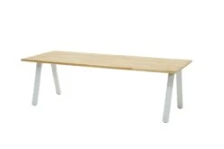 4SO Ambassador Teak Tafel Met Frost Grey Onderstel 240 Cm