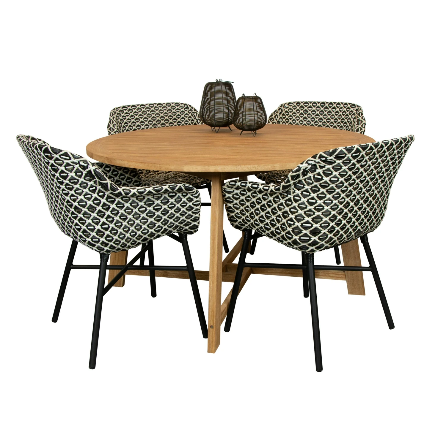 Alexander Teak Tuintafel 130 Rond Met Delphine Dining Tuinstoel 2 Alexander Teak Tuintafel 130 Rond Met Delphine Dining Tuinstoel - Afbeelding 2