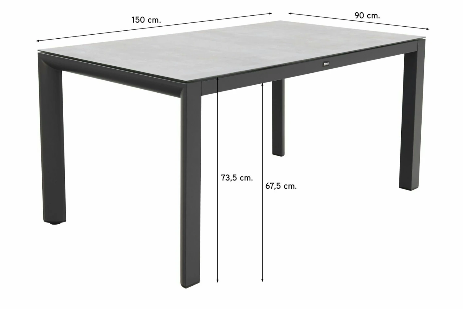 Qopps Colby Tuintafel 150 X 90 Porselein Blad Mat Royal Royal Grey 2 Qopps Colby Tuintafel 150 X 90 Porselein Blad Mat Royal Royal Grey - Afbeelding 2