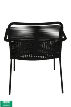 Dover Lounge Stoel Rope Zwart -Tuinmeubelen & Barbecue Winkel Dover relax lounge stoel zwart J1911 1