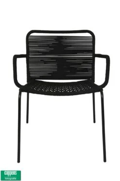 Dover Lounge Stoel Rope Zwart -Tuinmeubelen & Barbecue Winkel Dover relax lounge stoel zwart J1911 2