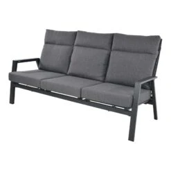 Qopps Exome Lounge Bank 3zits Gasveer Verstelbaar Royal Grey Mat