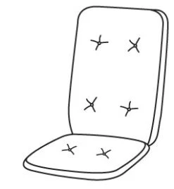 Hartman Tuinstoelkussen Belize Dark Green -Tuinmeubelen & Barbecue Winkel Hoge rug 50x123 1