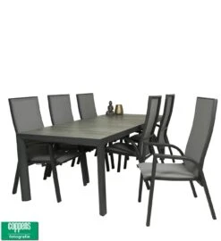 Qopps Kings Tuintafel 220 Met 6 Victory Tuinstoelen -Tuinmeubelen & Barbecue Winkel Kings tafel 1698 t220 met stoel victory 1179 2c 3