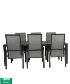 Qopps Kings Tuintafel 220 Met 6 Victory Tuinstoelen -Tuinmeubelen & Barbecue Winkel Kings tafel 1698 t220 met stoel victory 1179 2c 4