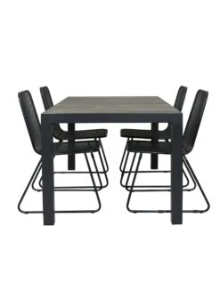 Levas Tuintafel 160 X 90 Mat RoyalGrey Met Tuinstoel Lester -Tuinmeubelen & Barbecue Winkel Mento Tafel 160 X 90 mat royal grey 1672 TT160 RG Met stoel Lester 0313506 7000 3