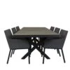 Qopps Ottowa Uitschuif Tafel 205/265 X 100 Antraciet Met Tuinstoel Decan