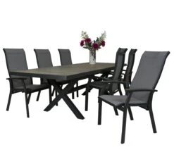 Qopps Ottowa Uitschuif Tuintafel 205/265 X 100 Antraciet Met Livorno Verstelbare Tuinstoel -Tuinmeubelen & Barbecue Winkel Ottowa uitschuif tafel 205 265 1658 TT205 met stoel Livorno verstelbaar 1528 2C 3