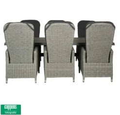 Qopps Admiral Tuintafel 224 Met Memphis Gasveer Verstelbare Tuinstoel -Tuinmeubelen & Barbecue Winkel Tafel Admiraal 224 met 6 stoelen memphis 1701 t224 1523 2c 127 3