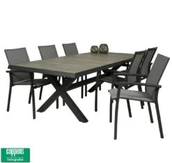 Qopps Tuintafel Admiral Met 6 Stoelen Tampa -Tuinmeubelen & Barbecue Winkel Tafel Admiral 224 met 6 stoelen Tampa1701 t224 1660 c 1