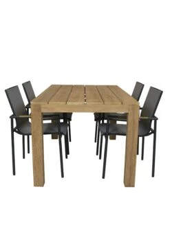 Alberto Teak Tuintafel 160 Met Qopps Tulsi Dining Tuinstoel